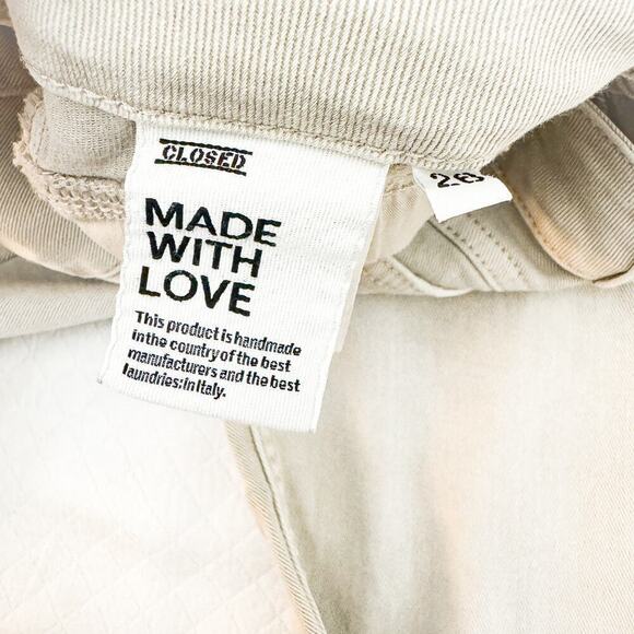 Closed Starlet Beige/Grey Khaki Wash Skinny Denim Jeans Size 26 Italy - Picture 7 of 10